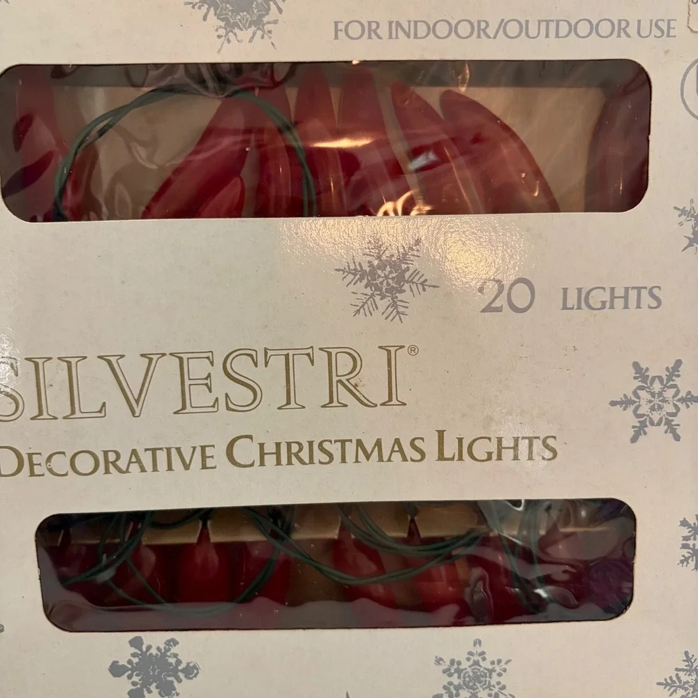 2pk Silvestri Vintage Red Chili Pepper Christmas Lights 20ct Indoor Outdoor Set
